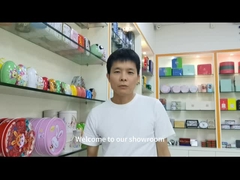 Metal sazonal Tin Container With Lid de Tin Containers Large Circular Gift do círculo do feriado