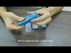 Comprima retangular 	Latas do armazenamento do alimento que deslizam doces superiores Tin Box