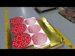 Empacotamento atual do feriado de Tin Serving Tray Christmas Design do círculo do vintage